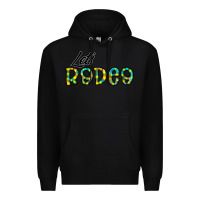Black let's rodeo Premium Hoodie - CowhideDigitalArt