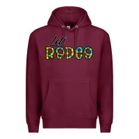 Burgundy let's rodeo Premium Hoodie - CowhideDigitalArt