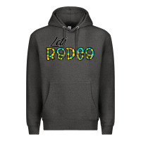 Charcoal Heather let's rodeo Premium Hoodie - CowhideDigitalArt
