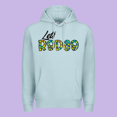 Let's Rodeo Premium Hoodie Designed By Cowhidedigitalart