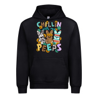Black Chillin with my peeps Easter Urban Hoodie - OliviaCreatesArt