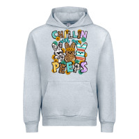 Heather Grey Chillin with my peeps Easter Urban Hoodie - OliviaCreatesArt