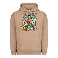 Pigment Burro Chillin with my peeps Easter Urban Hoodie - OliviaCreatesArt
