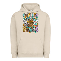 Pigment French Oak Chillin with my peeps Easter Urban Hoodie - OliviaCreatesArt