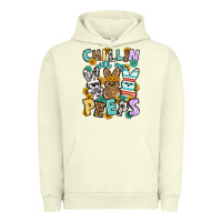 Pigment Pistachio Chillin with my peeps Easter Urban Hoodie - OliviaCreatesArt