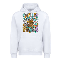 White Chillin with my peeps Easter Urban Hoodie - OliviaCreatesArt