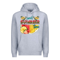 Heather Grey sweet summer time Premium Hoodie - HRA Design Shop