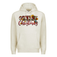 Oatmeal Heather cowboy christmas Premium Hoodie - FaDigitalArtStudio
