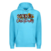 Ocean Blue cowboy christmas Premium Hoodie - FaDigitalArtStudio