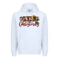 White cowboy christmas Premium Hoodie - FaDigitalArtStudio