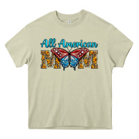 Mossy All American Mom Butterfly Heavy Core Tee - LillyAllenDesigns