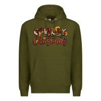 Army Green cowboy christmas Premium Hoodie - FaDigitalArtStudio