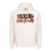 Pale Pink cowboy christmas Premium Hoodie - FaDigitalArtStudio