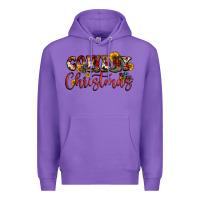 Purple cowboy christmas Premium Hoodie - FaDigitalArtStudio