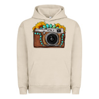 Pigment French Oak Sunflower Gemstone Vintage Camera Urban Hoodie - FaDigitalArtStudio
