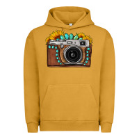 Pigment Peanut Butter Sunflower Gemstone Vintage Camera Urban Hoodie - FaDigitalArtStudio