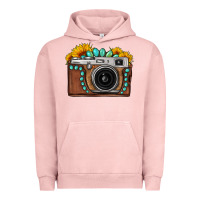 Pigment Salmon Sunflower Gemstone Vintage Camera Urban Hoodie - FaDigitalArtStudio