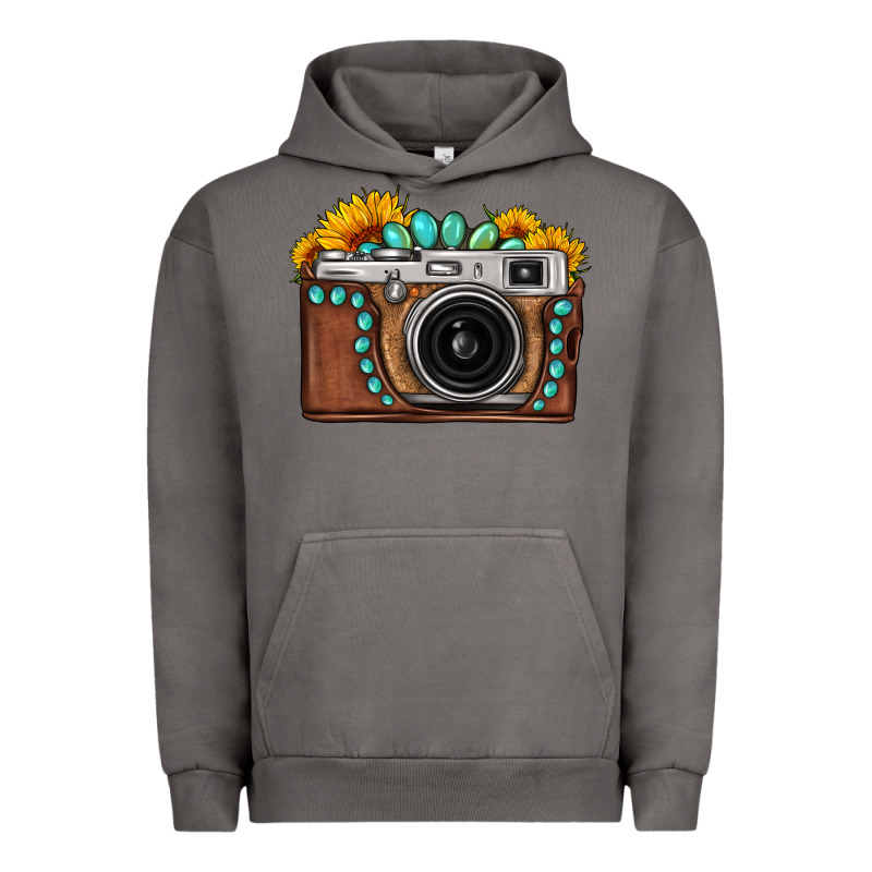 Sunflower Gemstone Vintage Camera Urban Hoodie by FaDigitalArtStudio | Teevron