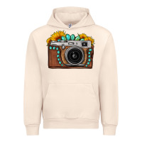Sandshell Sunflower Gemstone Vintage Camera Urban Hoodie - FaDigitalArtStudio