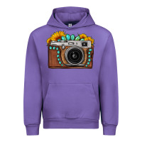 Tulip Sunflower Gemstone Vintage Camera Urban Hoodie - FaDigitalArtStudio