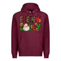 Burgundy feelin' jolly Premium Hoodie - FaDigitalArtStudio