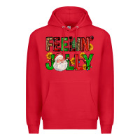 Red feelin' jolly Premium Hoodie - FaDigitalArtStudio