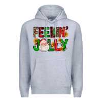 Heather Grey feelin' jolly Premium Hoodie - FaDigitalArtStudio
