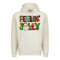 Oatmeal Heather feelin' jolly Premium Hoodie - FaDigitalArtStudio