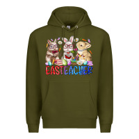 Army Green eastteacher Premium Hoodie - RacoonDesign