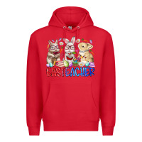 Red eastteacher Premium Hoodie - RacoonDesign