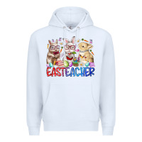 White eastteacher Premium Hoodie - RacoonDesign