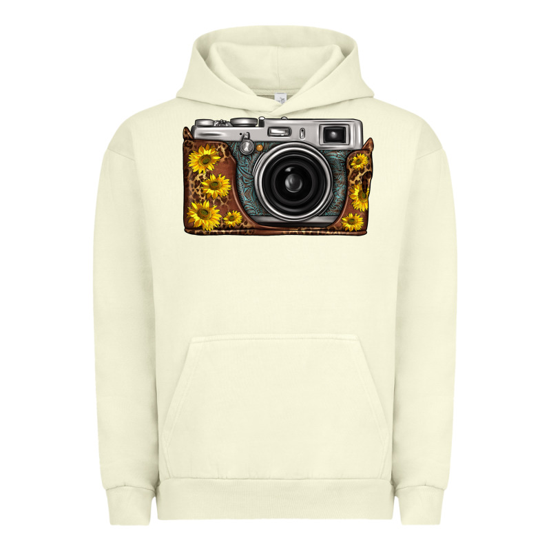 Sunflower Leopard Vintage Camera Urban Hoodie by FaDigitalArtStudio | Teevron