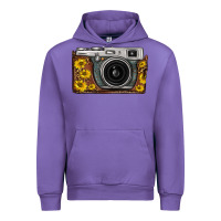 Tulip sunflower leopard vintage camera Urban Hoodie - FaDigitalArtStudio