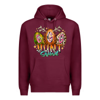 Burgundy egg hunt squad Premium Hoodie - RacoonDesign
