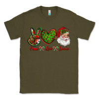 Army Green peace love santa Classic Tee - RanaPortraitStore