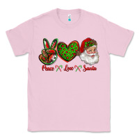Bubblegum Pink peace love santa Classic Tee - RanaPortraitStore