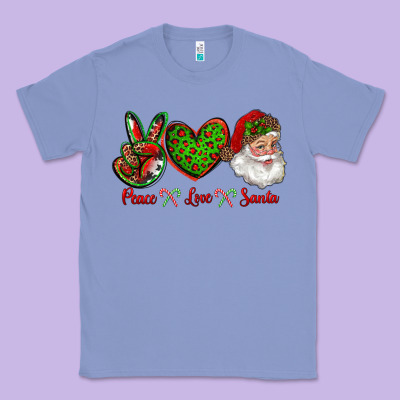 Peace Love Santa Classic Tee Designed By Ranaportraitstore