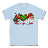 Dusty Blue peace love santa Classic Tee - RanaPortraitStore
