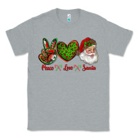 Heather Grey peace love santa Classic Tee - RanaPortraitStore