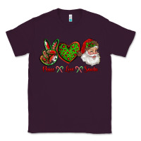 Plum peace love santa Classic Tee - RanaPortraitStore