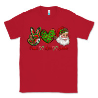 Red peace love santa Classic Tee - RanaPortraitStore