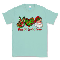 Seafoam peace love santa Classic Tee - RanaPortraitStore