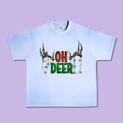 Oh Deer Christmas Urban Heavy Tee Designed By Artiststas