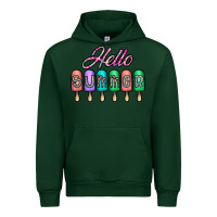 Forest Green hello summer Urban Hoodie - CowhideDigitalArt