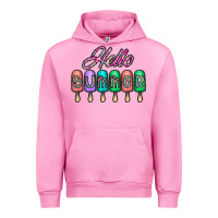 Fuchsia Pink hello summer Urban Hoodie - CowhideDigitalArt