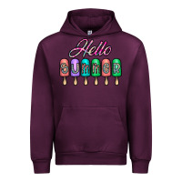Mauve Wine hello summer Urban Hoodie - CowhideDigitalArt