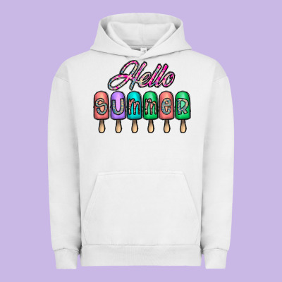 Hello Summer Urban Hoodie Designed By Cowhidedigitalart