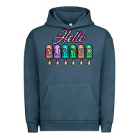 Pigment Midnight Navy hello summer Urban Hoodie - CowhideDigitalArt