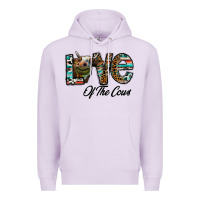 Lilac lov of thecows Premium Hoodie - CowhideDigitalArt