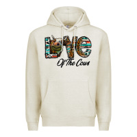Oatmeal Heather lov of thecows Premium Hoodie - CowhideDigitalArt
